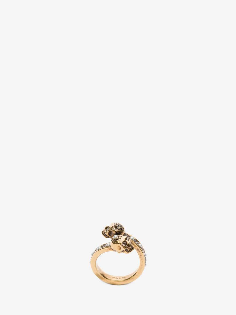 Anillos Alexander McQueen Wrap-Around Skull Mujer - Dorados - Mexico 074-DGSXLR